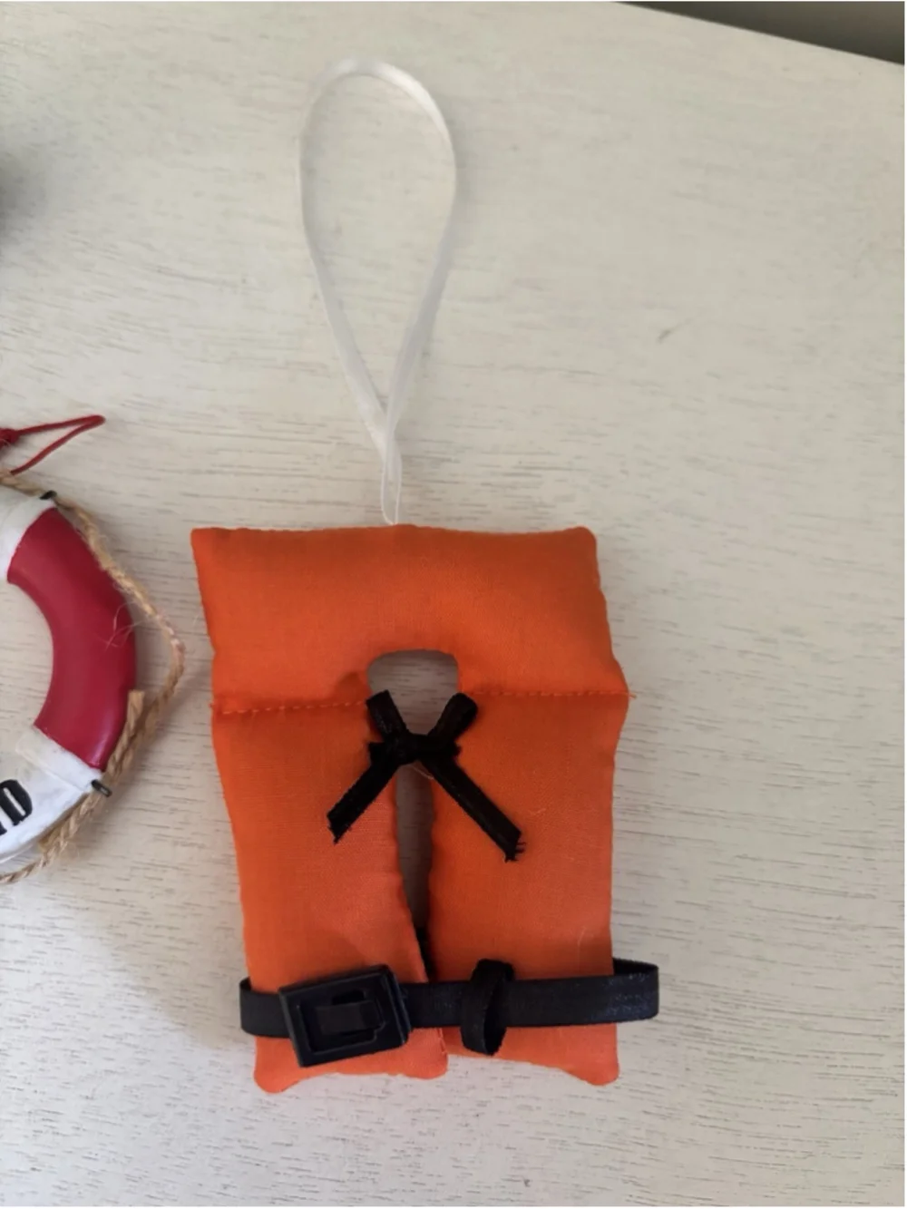 Vtg Nautical Christmas Ornaments / Miniatures Doll Accessories Life Ring Jet Ski